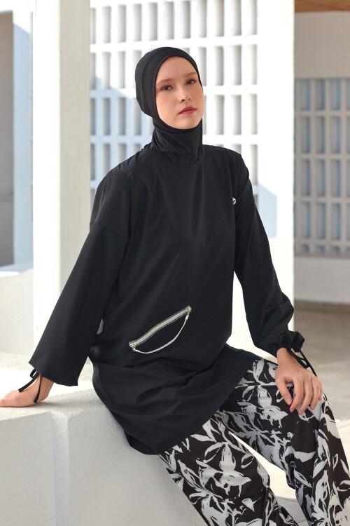 Karen Uzun Kollu Tesettür Mayo 1218
