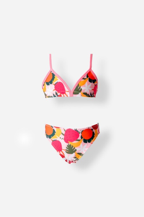 Üçgen Kız Çocuk Bikini Takım