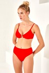 Halka Detaylı İnce Askılı Bikini Tek Üst 