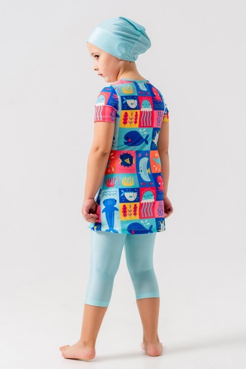 Lonas Kısa Kollu Taytlı Tesettür Mayo 1913