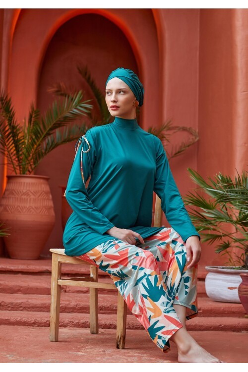 Zari Uzun Kollu Tesettür Mayo 2115