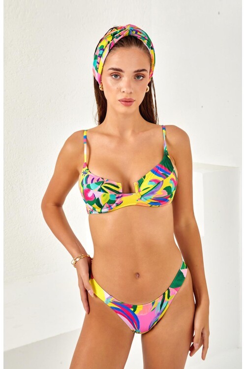 Balenli İnce Askılı Bikini Takım 