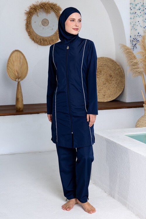 Beny Paraşüt Uzun Kollu Battal Tesettür Mayo