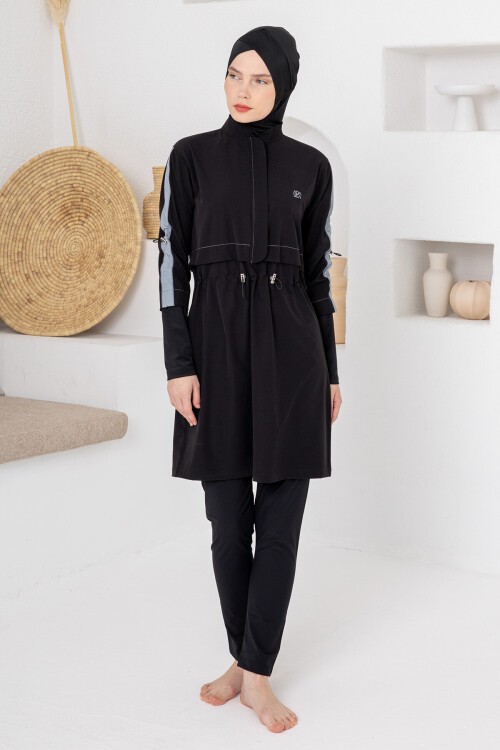 Callıe Likralı Uzun Kollu Tesettür Mayo