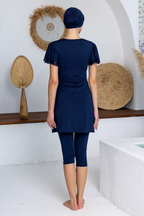 Corsen Likralı Kısa Kollu Tesettür Mayo