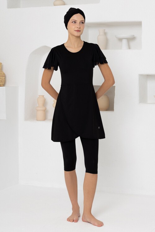 Corsen Likralı Kısa Kollu Tesettür Mayo