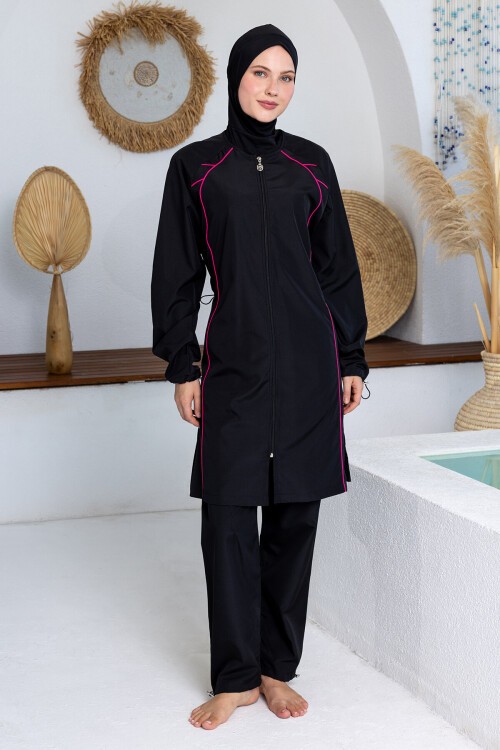 Destın Paraşüt Uzun Kollu Tesettür Mayo