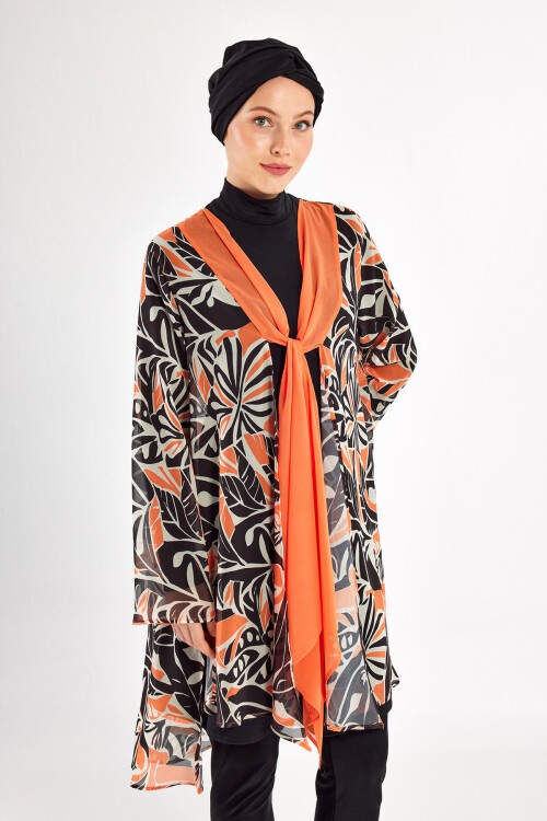 Evora Likralı Uzun Kollu Tesettür Mayo