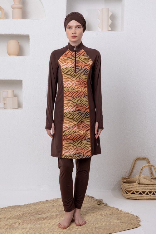 Fernan Likralı Uzun Kollu Tesettür Mayo