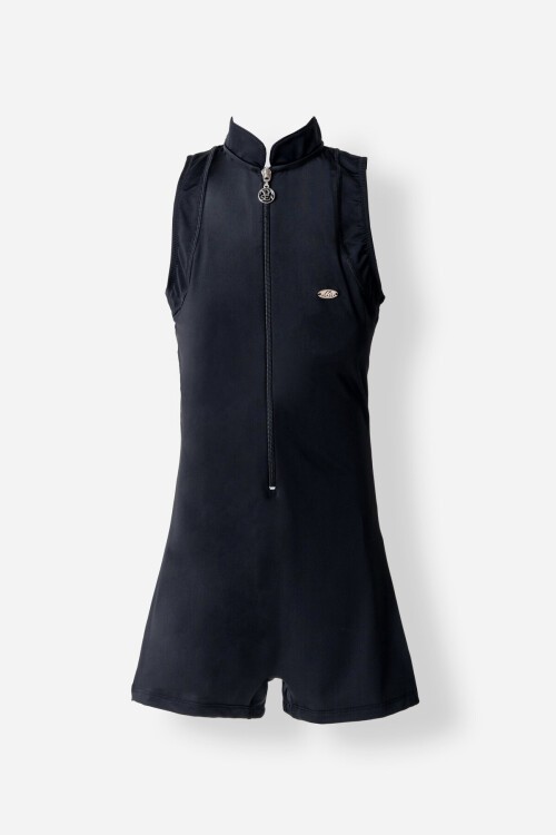 Fleck Likralı Paçalı Kolsuz Mayo