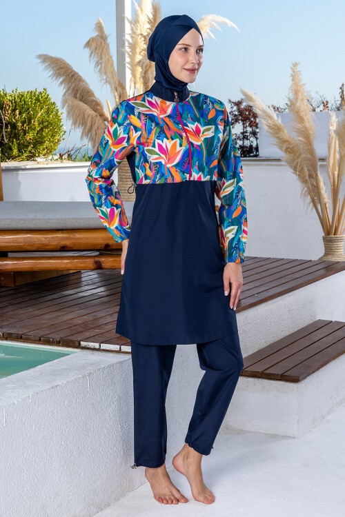 Hortense Paraşüt Uzun Kollu Tesettür Mayo