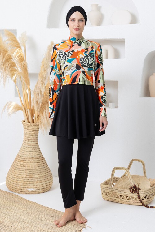 Jayden Likralı Uzun Kollu Tesettür Mayo