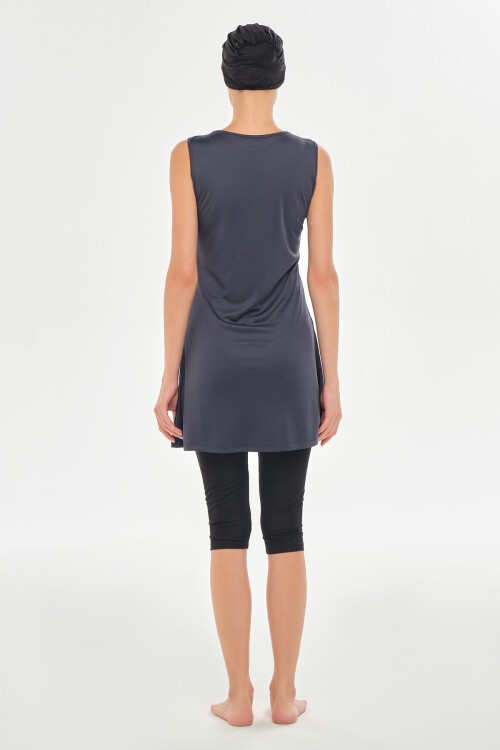 Maly Likralı Kolsuz Tesettür Mayo