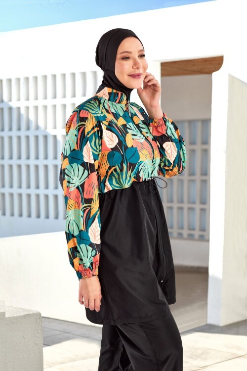 Melanıe Uzun Kollu Battal Tesettür Mayo