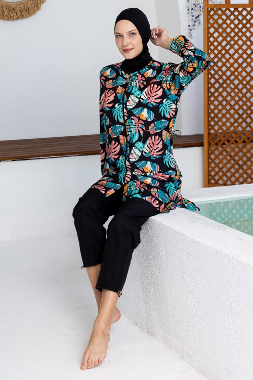 Nakara Paraşüt Uzun Kollu Tesettür Mayo