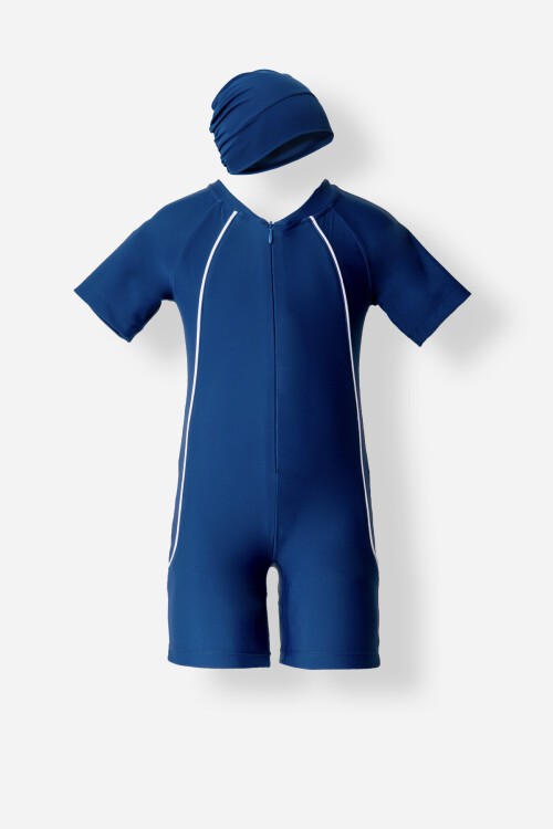 Radha Likralı Paçalı Kısa Kollu Mayo