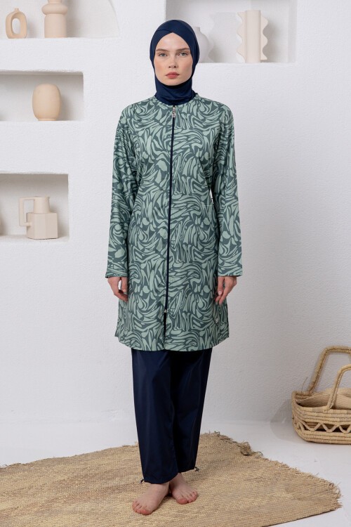 Rayn Paraşüt Uzun Kollu Tesettür Mayo