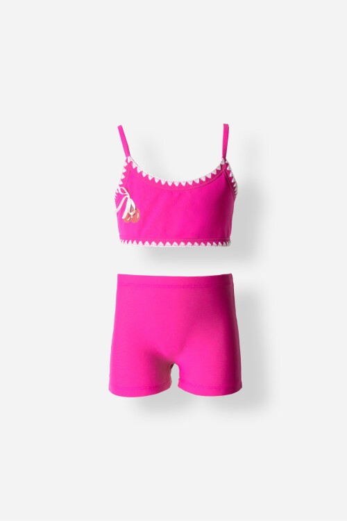 Şortlu Kız Çocuk Bikini Takım