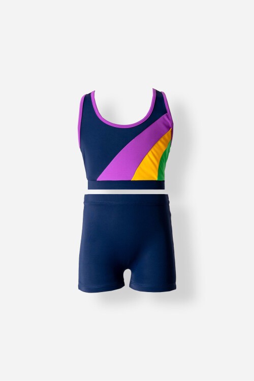 Şortlu Yüzücü Kız Çocuk Bikini Takım