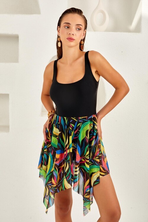 Tül Detaylı Elbise Mayo 