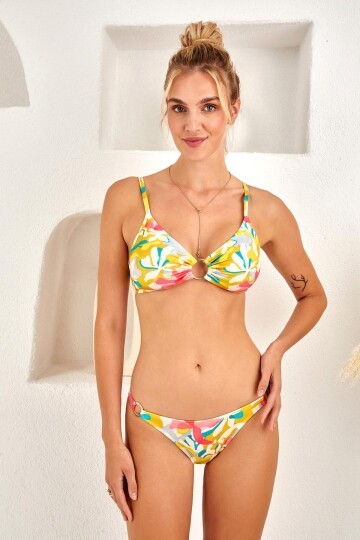 Halka Detaylı İnce Askılı Bikini Takım