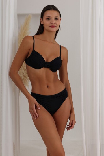 Balenli Yanları Sürgülü Bikini Takım