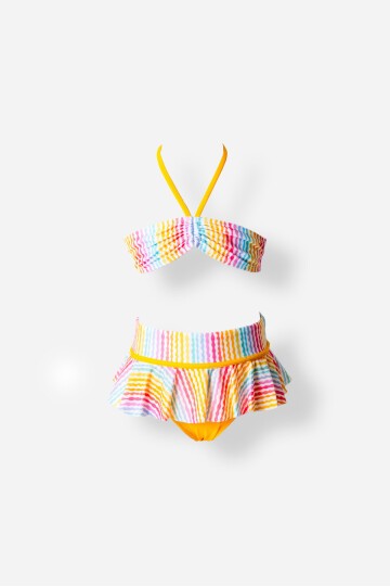 Boyundan Bağlı Kız Çocuk Bikini Takım