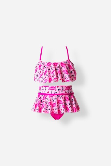 Boyundan Bağlı Kız Çocuk Bikini Takım