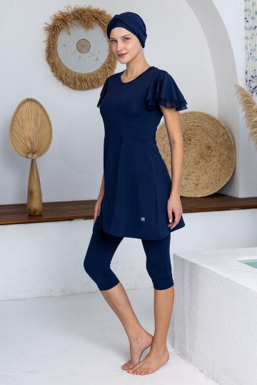 Corsen Likralı Kısa Kollu Tesettür Mayo