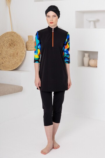 Edgar Yarı Kapalı Tesettür Mayo