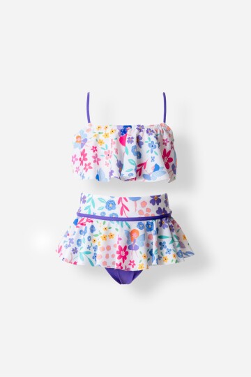 Fıfırlı Kız Çocuk Bikini Takım