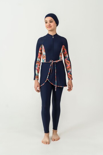 Fındy Likralı Uzun Kollu Tesettür Mayo