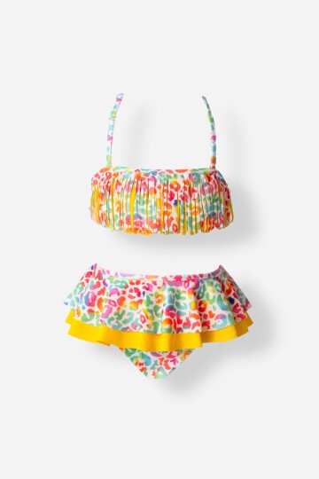 Fırfırlı Kız Çocuk Bikini Takım