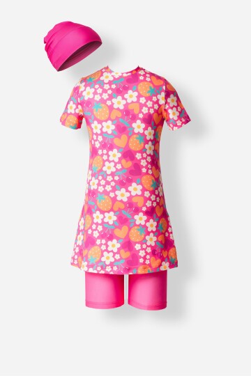 Geneva Likralı Kısa Kollu Tesettür Mayo