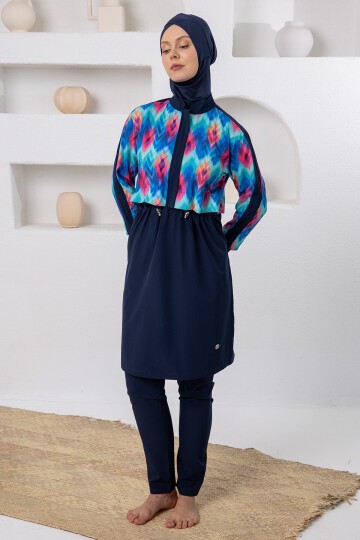 Jasmın Likralı Uzun Kollu Tesettür Mayo