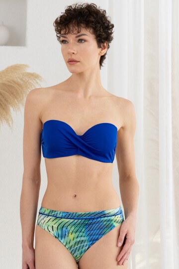 Kaplı Straplez Bikini Takım