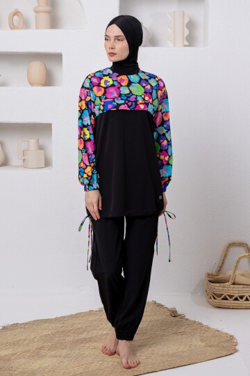 Lımar Likralı Uzun Kollu Tesettür Mayo