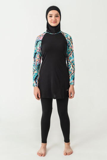 Loretta Likralı Uzun Kollu Tesettür Mayo