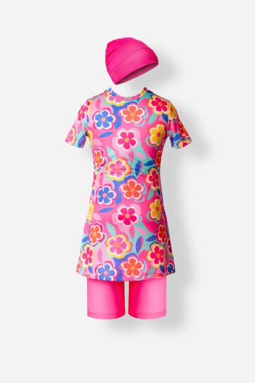 Luxe Likralı Kısa Kollu Tesettür Mayo