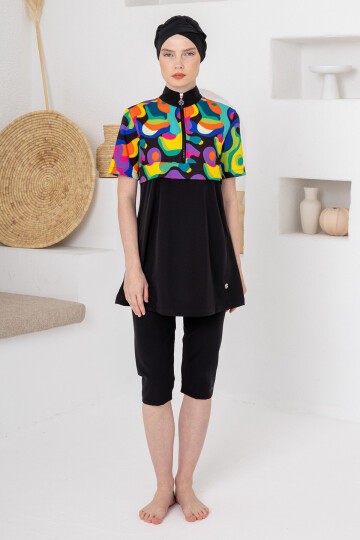 Nermey Yarı Kapalı Tesettür Mayo