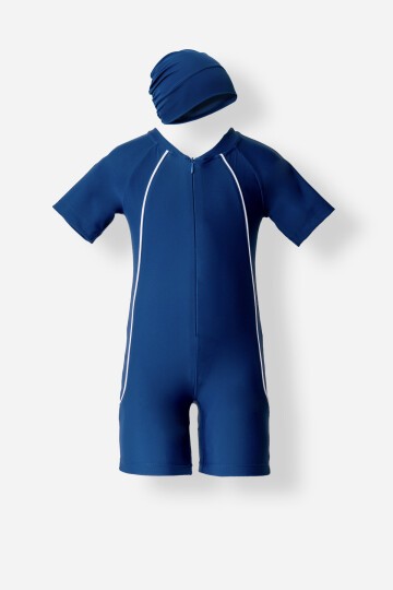 Radha Likralı Paçalı Kısa Kollu Mayo