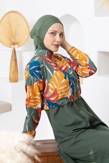 Roland Paraşüt Likra Uzun Kollu Tesettür Mayo