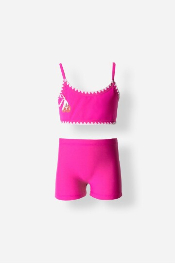 Şortlu Kız Çocuk Bikini Takım