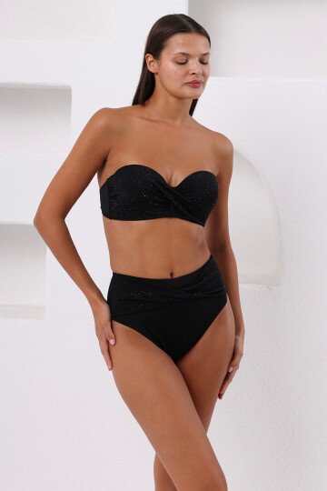Taşlı Kaplı Straplez Bikini