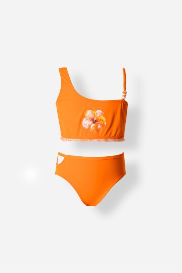Tek Omuz Kız Çocuk Bikini Takım