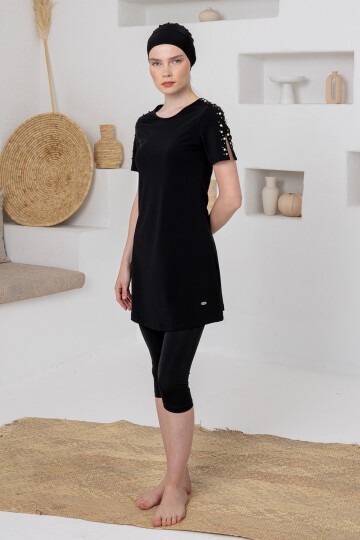 Tole Yarı Kapalı Tesettür Mayo