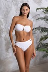 Aksesuarlı Soft Straplez Bikini Tek Üst