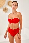 Kaplı Straplez Bikini Takım 