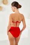 Kaplı Straplez Bikini Takım 