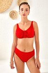 Sürgülü Detaylı Büyük Beden Bikini Takım